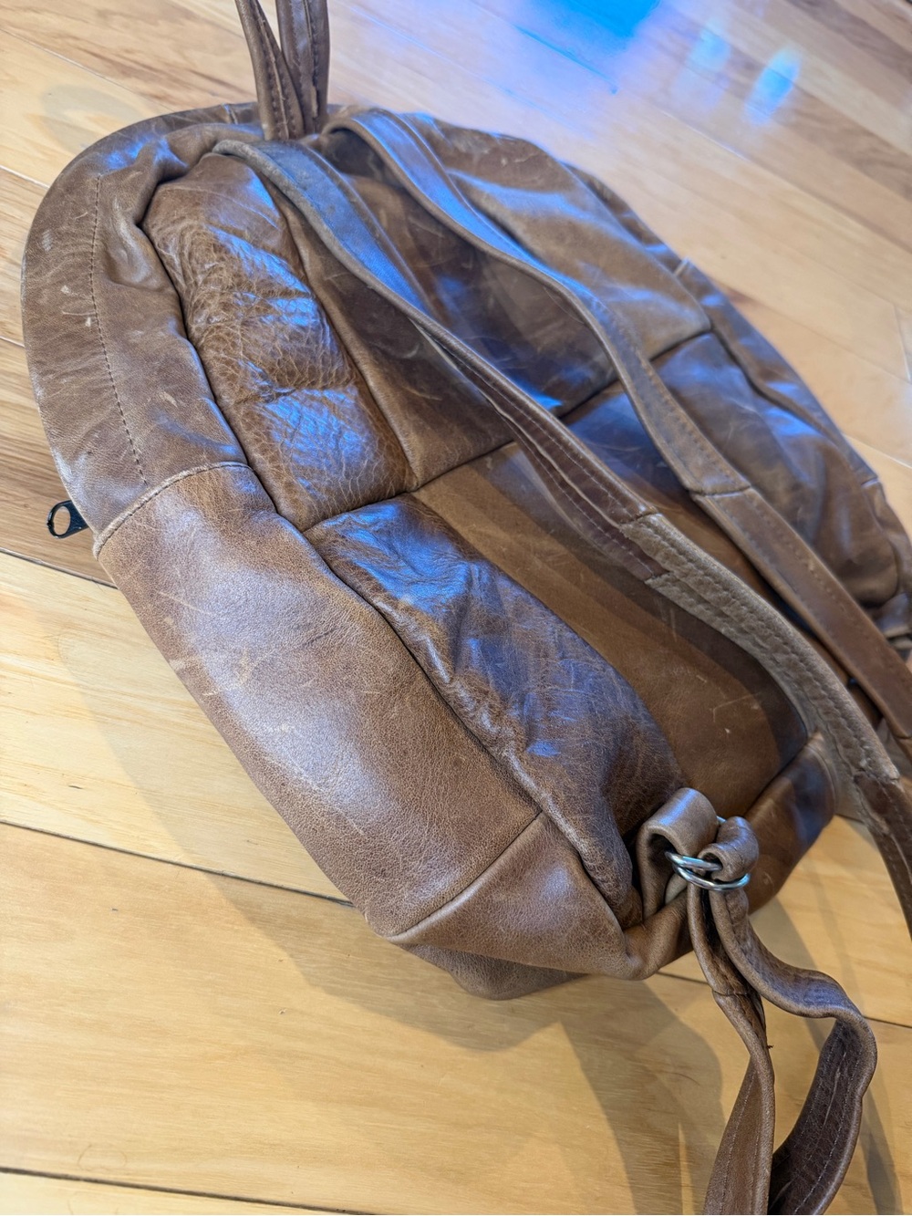 Genuine Leather Backpack Distressed Boho Mexico - Picture 10 of 15